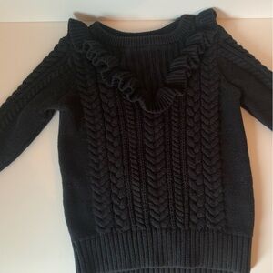 GAP Black Textured Knit Pullover Sweater